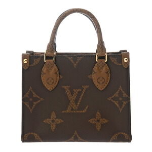 Louis Vuitton Monogram Reverse On the Go BB Brown Leather Handbag